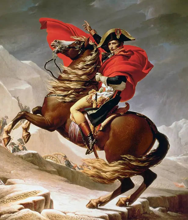 Napoleón cruzando los Alpes, Jacques-Louis David