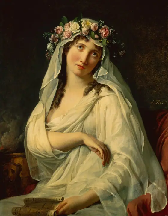 Vestal coronada de flores, Jacques-Louis David