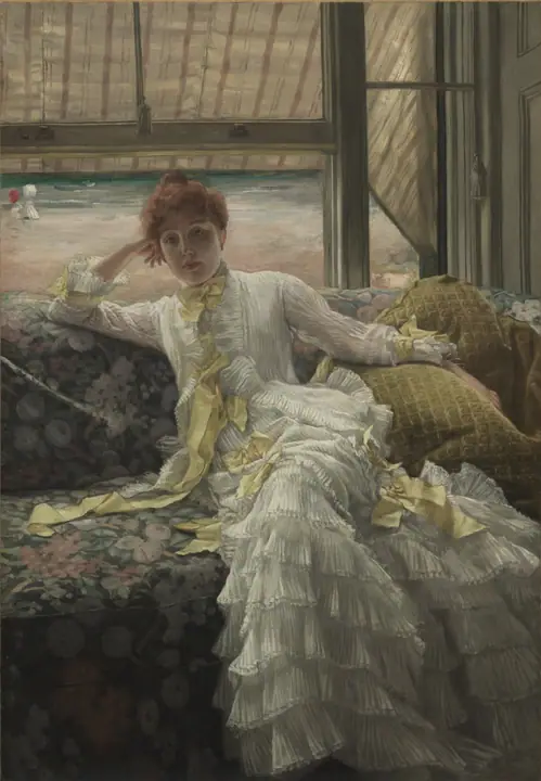 Junto al mar (julio, muestra de un retrato), James Tissot