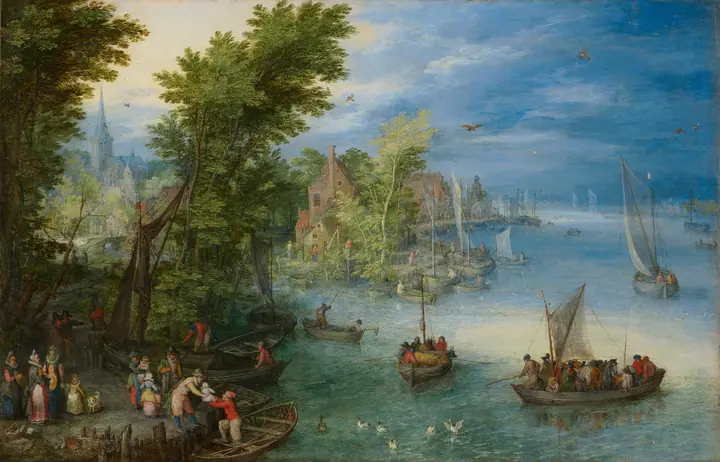 Paisaje fluvial, Jan Brueghel el Viejo