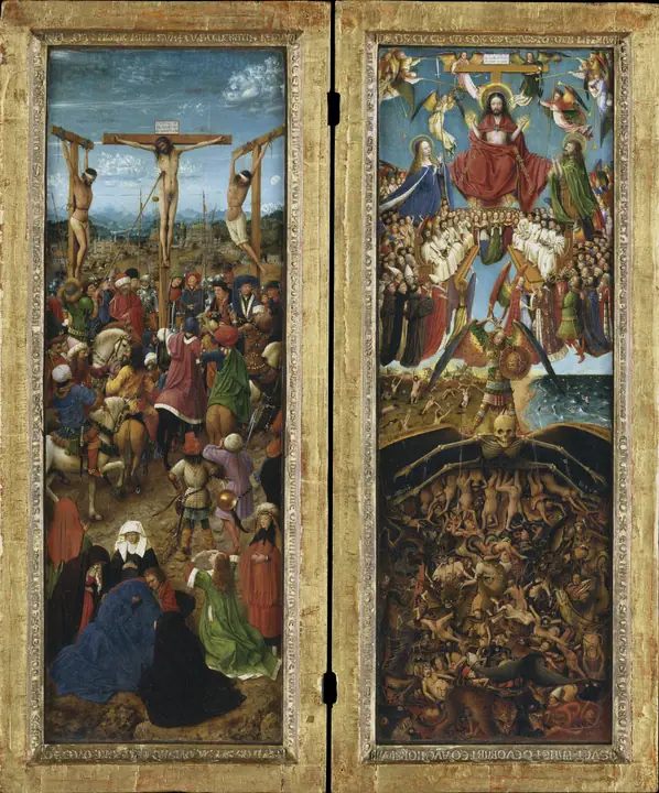Díptico de la Crucifixión y el Juicio Final, Jan van Eyck