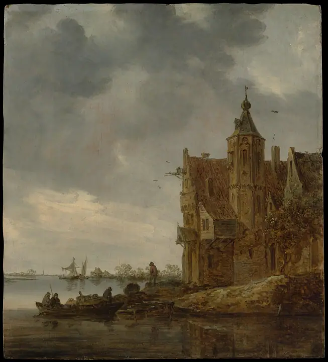Casa de campo junto al agua, Jan van Goyen
