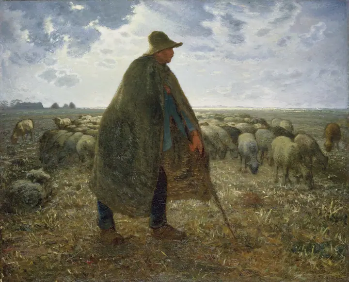 Pastor buscando sus ovejas, Jean-François Millet