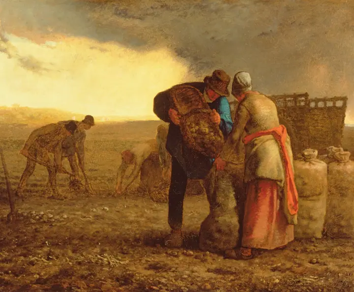 Recolectoras de patatas, Jean-François Millet