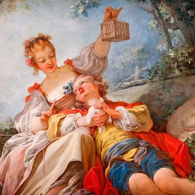 Los amantes sorprendidos, Jean-Honoré Fragonard