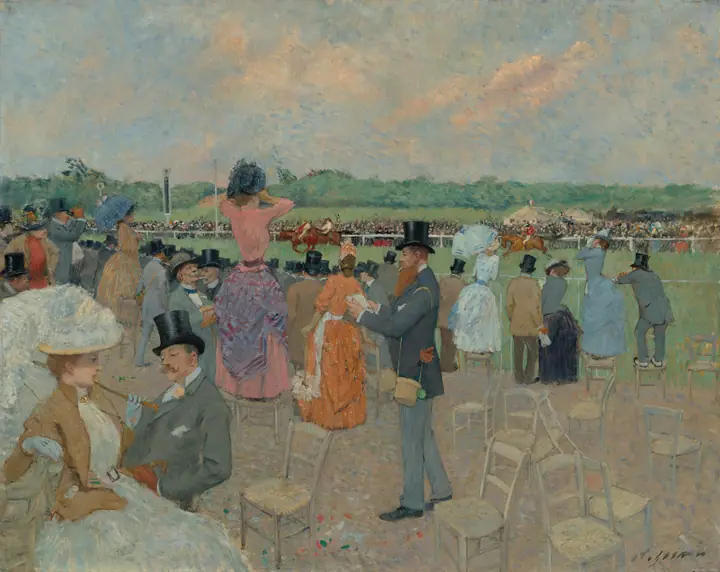 Las carreras en Longchamp, Jean-Louis Forain