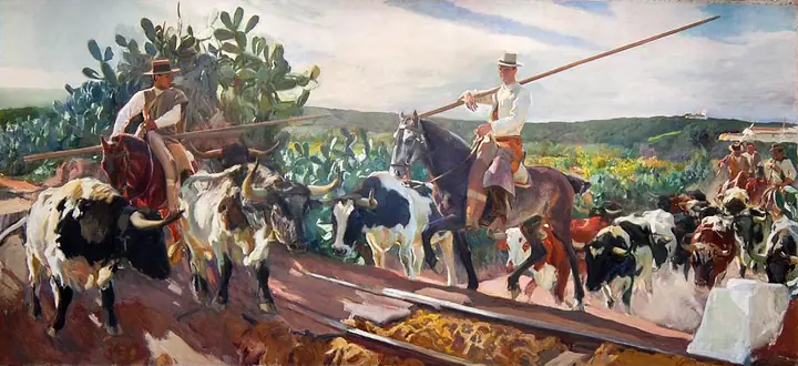 Andalucía, el encierro, Joaquín Sorolla