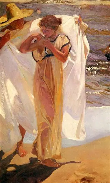 Saliendo del baño, Joaquín Sorolla