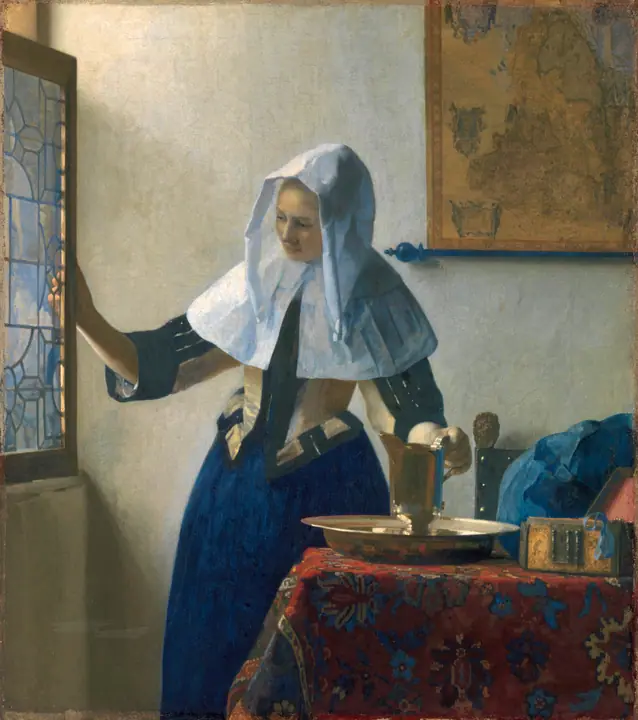 Mujer joven con una jarra de agua, Johannes Vermeer