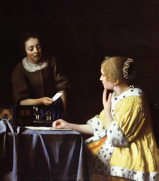 Señora y sirvienta, Johannes Vermeer