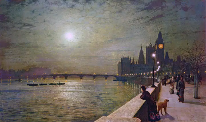 Reflejos en el Támesis, John Atkinson Grimshaw