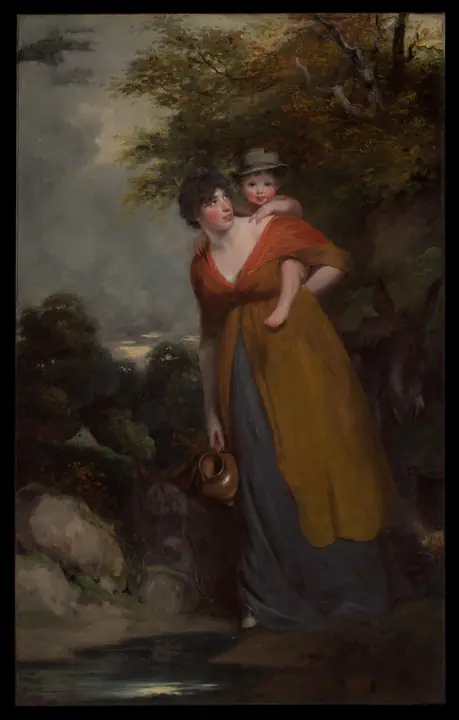 La señora Richard Brinsley Sheridan (Hester Jane Ogle) y su hijo, John Hoppner