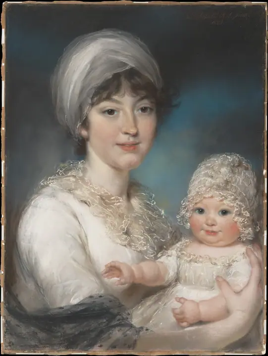 Señora de Robert Shurlock (Henrietta Ann Jane Russell, 1775–1849) y su hija Ann, John Russell