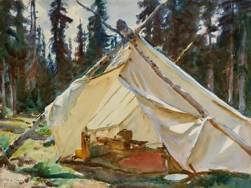 Acampada en las Montañas Rocosas, John Singer Sargent