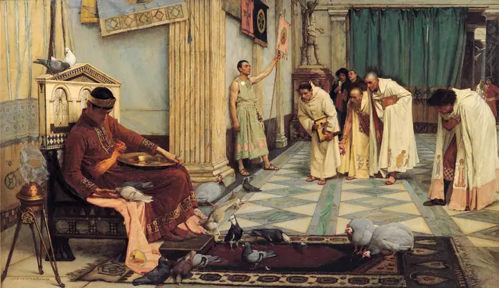 Los favoritos del emperador Honorio, John William Waterhouse