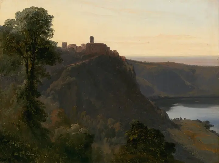 Vista del lago Nemi, Jules Coignet