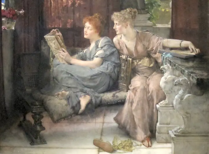 Comparando notas, Lawrence Alma-Tadema