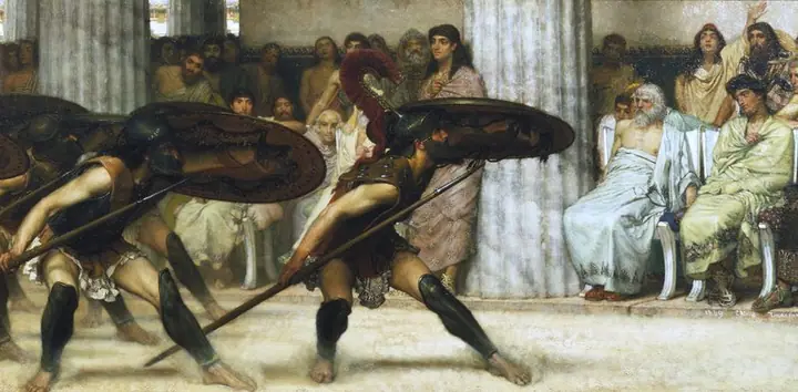 Danza pírrica, Lawrence Alma-Tadema
