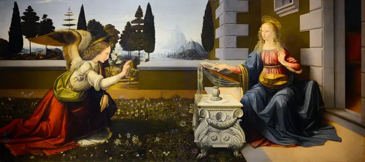 La Anunciación, Leonardo da Vinci