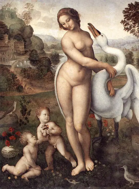 Leda y el cisne (Copia), Leonardo da Vinci