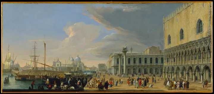 El Molo de Venecia, mirando hacia el oeste, Luca Carlevaris