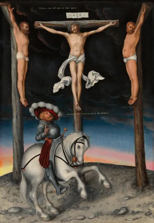 La crucifixión con el centurión converso, Lucas Cranach el Viejo