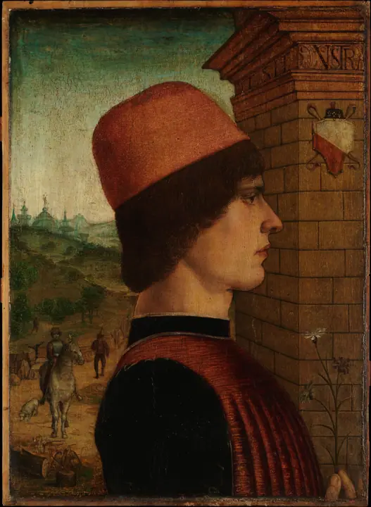 Retrato de un hombre, posiblemente Matteo di Sebastiano di Bernardino Gozzadini, Maestro delle Storie del Pane