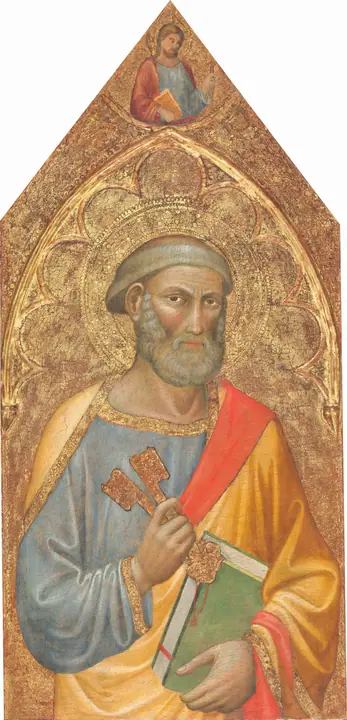 San Pedro, con Santiago el Mayor [panel izquierdo], Martino di Bartolomeo