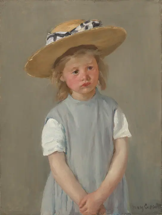 Niña con sombrero de paja, Mary Cassatt