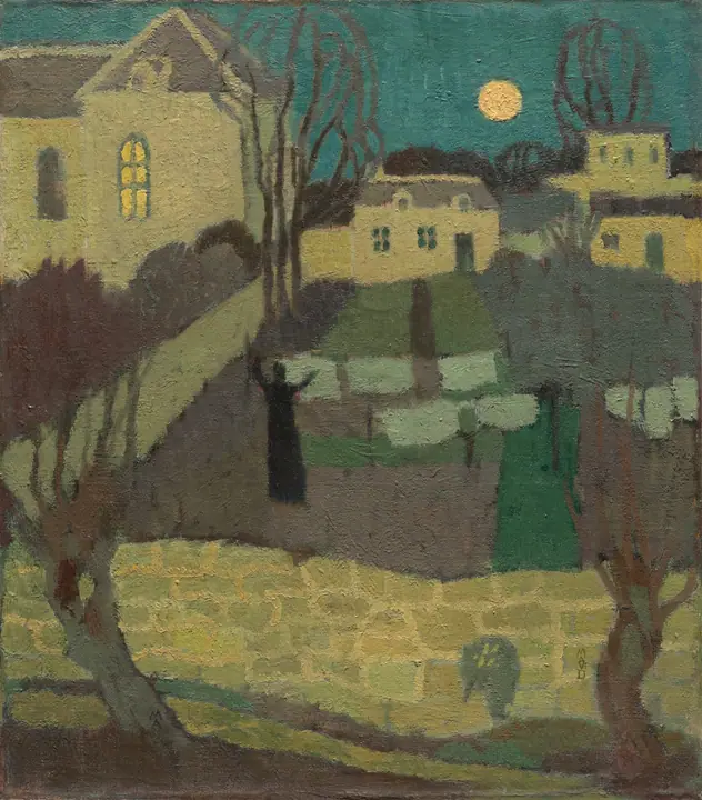Secando la ropa, o salida de la luna en el priorato, Maurice Denis