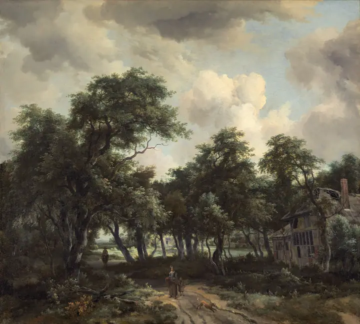 Cabaña entre árboles, Meindert Hobbema