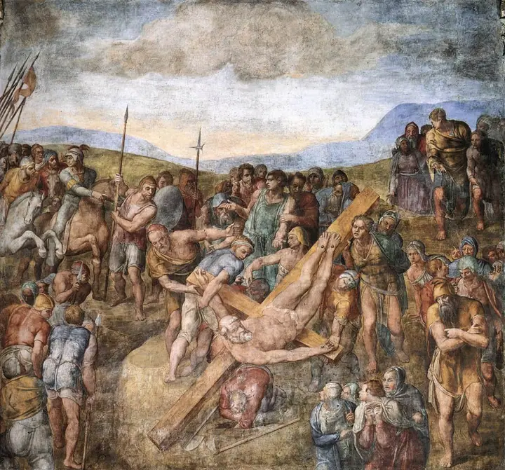 Crucifixión de San Pedro, Michelangelo Buonarroti