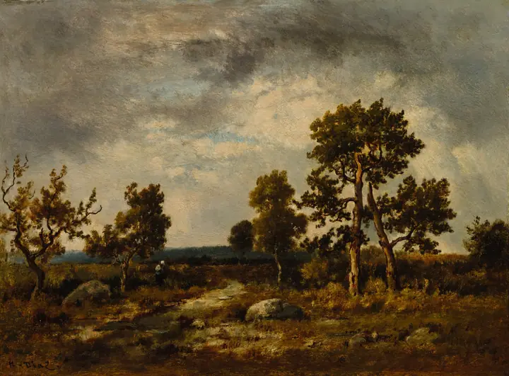 Sendero cerca del estanque de las víboras, bosque de Fontainebleau, Narcisse Diaz de la Peña