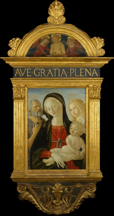 Virgen con el Niño y los santos Jerónimo y María Magdalena, Neroccio de' Landi