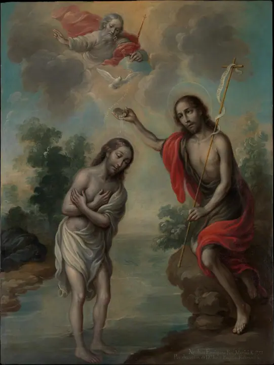 El bautismo de Cristo, Nicolás Enríquez