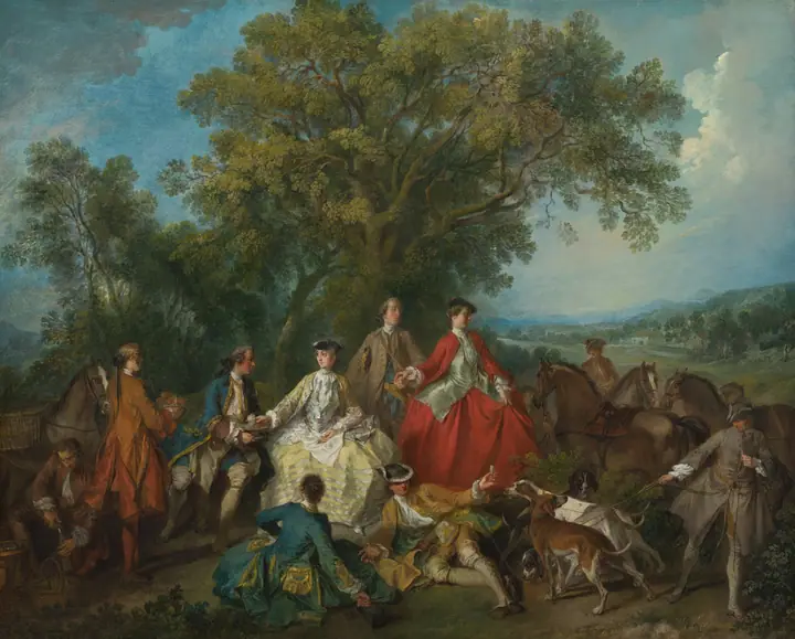 Merienda después de la cacería, Nicolas Lancret