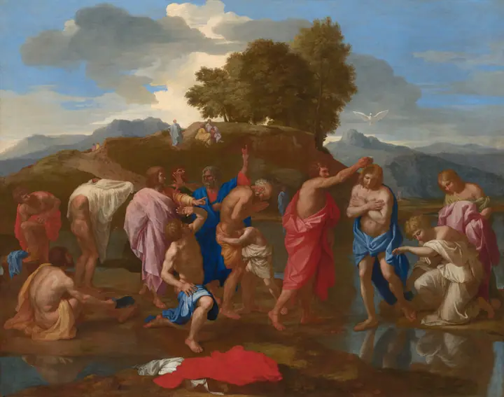 El bautismo de Cristo, Nicolas Poussin