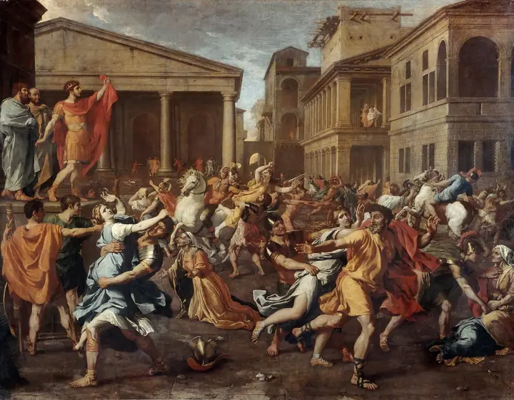 El rapto de las sabinas, Nicolas Poussin