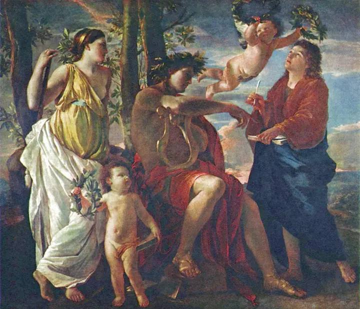 La inspiración del poeta, Nicolas Poussin