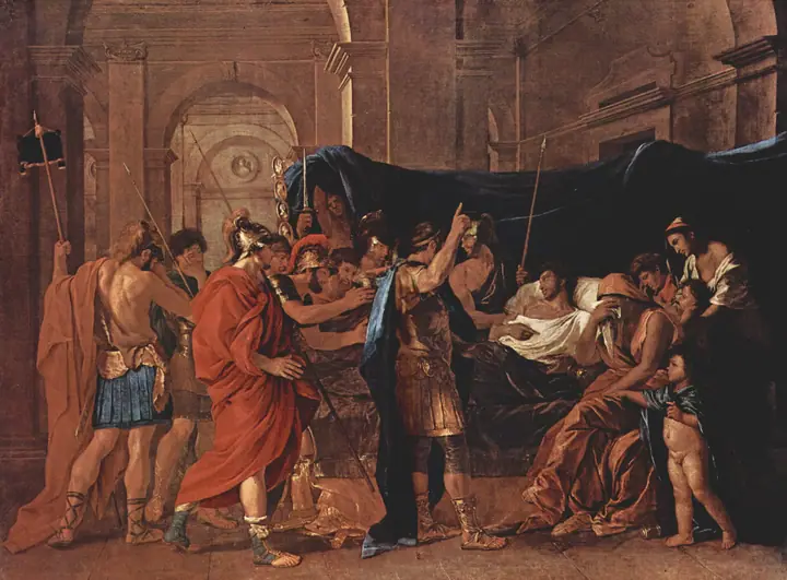 La muerte de Germánico, Nicolas Poussin
