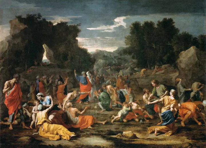 Los israelitas recogiendo el maná, Nicolas Poussin