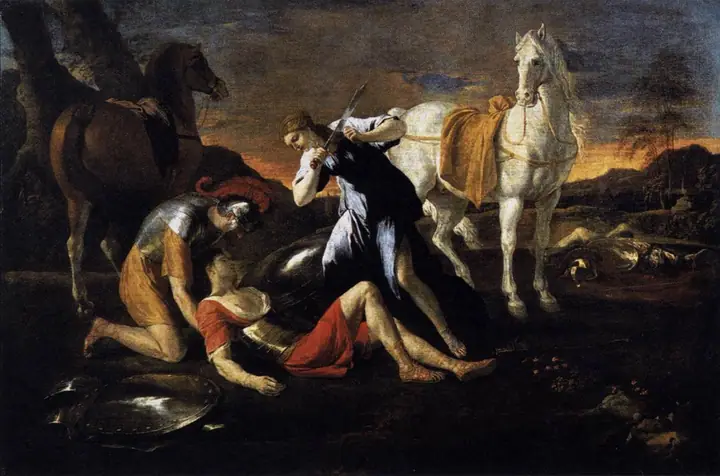 Tancredo y Herminia, Nicolas Poussin