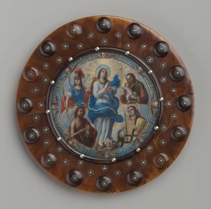 Escudo de monja con la Virgen de la Inmaculada Concepción, Nicolás Rodríguez Juárez
