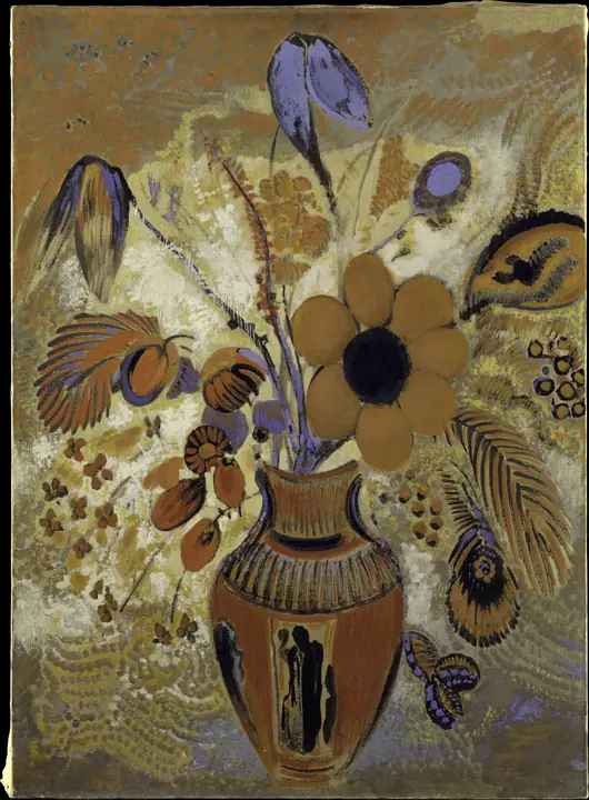 Jarrón etrusco con flores, Odilon Redon