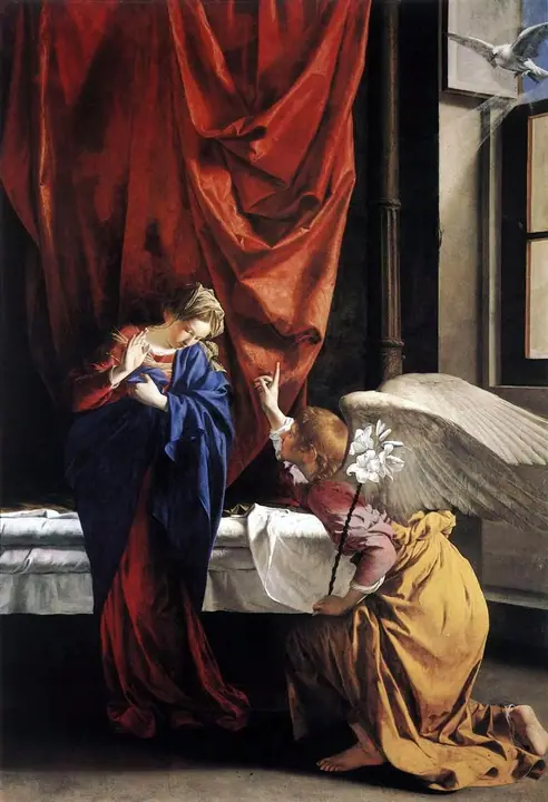 La Anunciación, Orazio Gentileschi