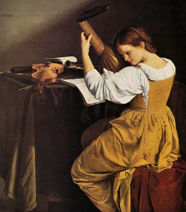 Tocadora de laúd, Orazio Gentileschi