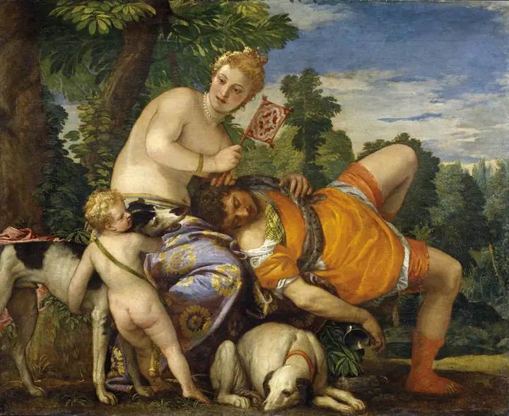 Venus y Adonis, Paolo Veronese