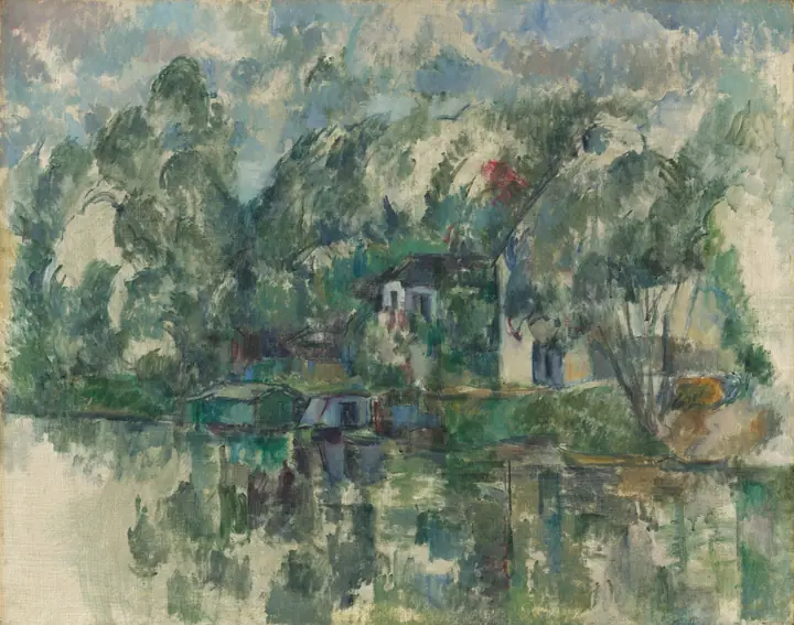 A la orilla del agua, Paul Cézanne