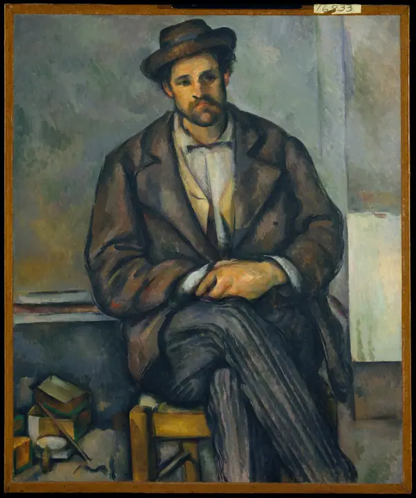 Campesino sentado, Paul Cézanne