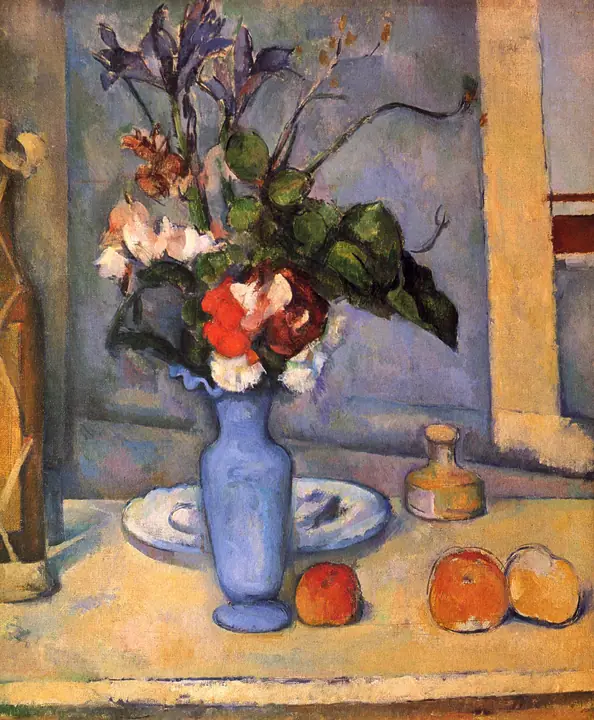 El jarrón azul, Paul Cézanne